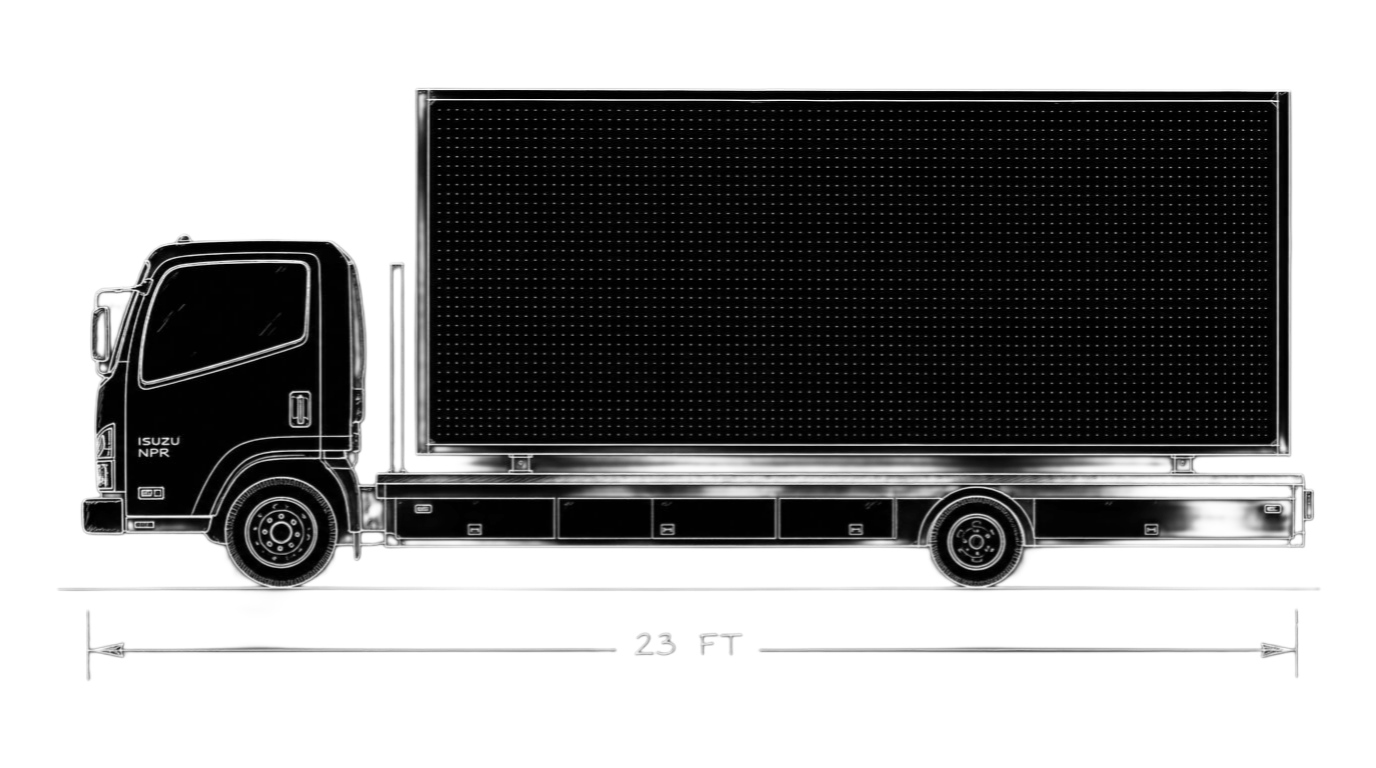 23 ft LED truck side view